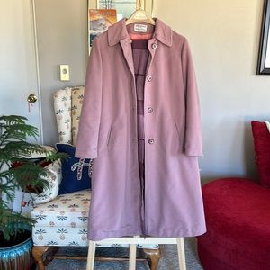 Vintage long coat with scarf